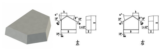 M14 Type Tungsten Carbide Mining Bits , Hard Metal Tungsten Carbide Pins